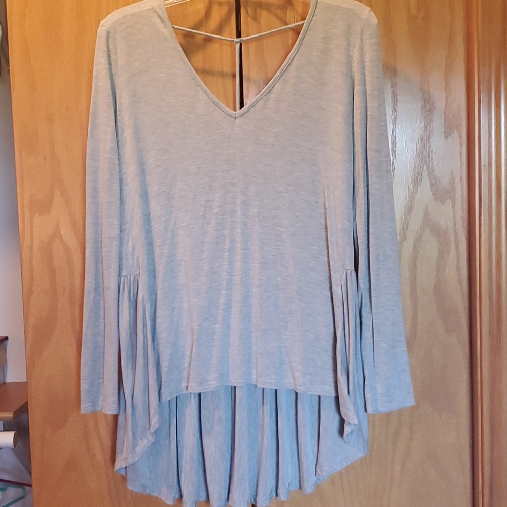 BKE red long sleeve blouse